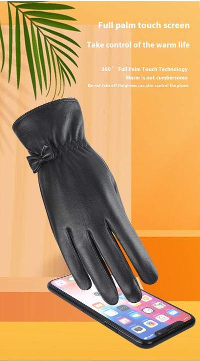 Guantes de Cuero Cálidos para Invierno Mujer - Image 12