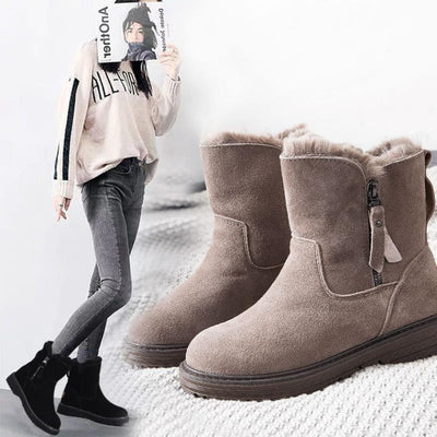 Botas de Nieve Tipo Tubo Medio en Terciopelo - Versátiles para Cualquier Estilo - Image 8