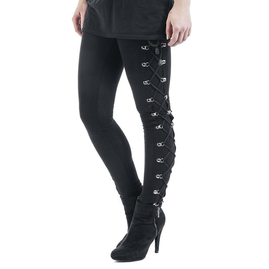 Leggins Góticos con Cordones y Cintura Alta Estilo Punk - Image 17