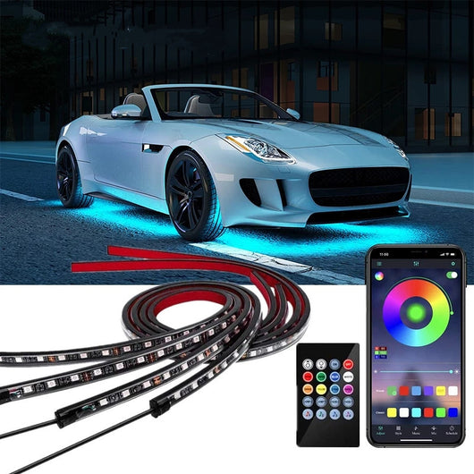Luz Ambiental RGB para Auto con Control por Voz y 7 Colores