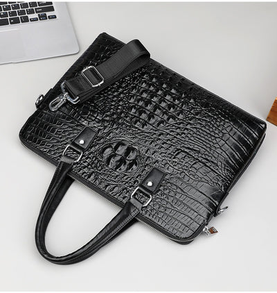 Maletín Ejecutivo para Hombre con Patrón Cocodrilo - Bolsa de Negocios y Computadora - Image 17