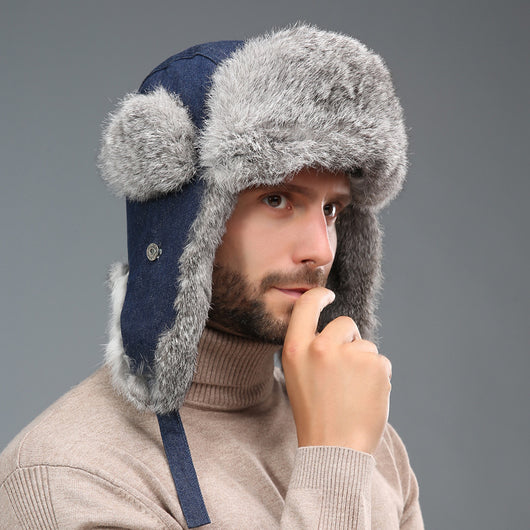Gorro Térmico Unisex de Piel de Conejo con Protección Auditiva para Clima Frío - Image 15