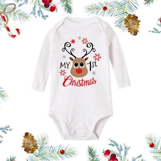 Mameluco Navideño Blanco de Manga Larga para Recién Nacido - Image 12
