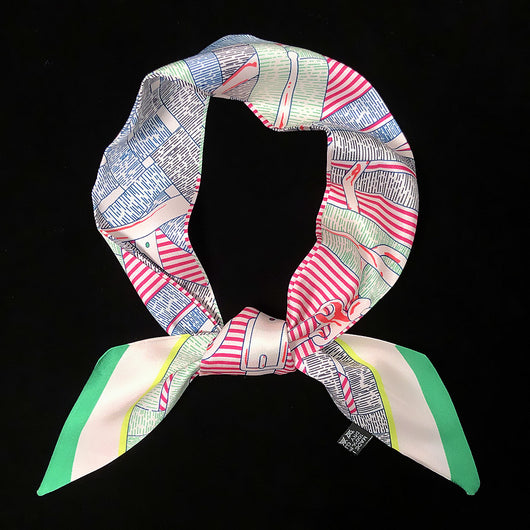 Pañuelo de Rayas Geométricas Elegante en Tela Twill - Image 22
