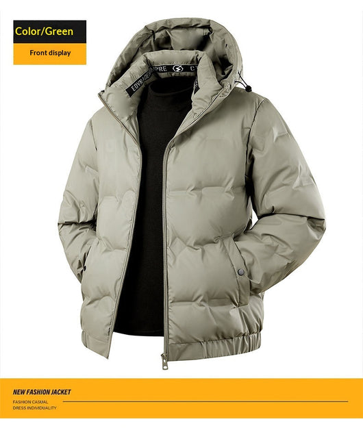 Abrigo Impermeable con Capucha para Hombre - Chaqueta de Plumón Invierno - Image 19