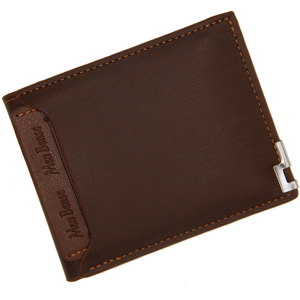 Cartera Corta para Hombre Estilo Fashion Casual con Borde de Hierro