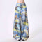Pantalones Anchos con Estampado Artístico de Ángel y Gatito