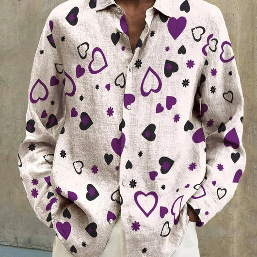 Camisa de Manga Larga con Estampado Degradado para Hombre - Image 4