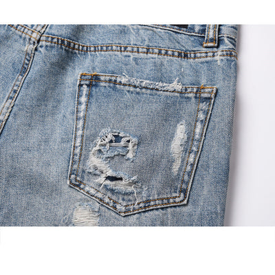 Jeans de Moda Urbana Unisex - Diseño Destruido Contemporáneo - Image 3