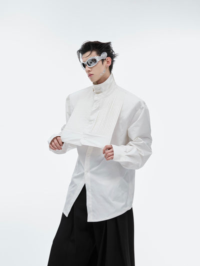 Camisa Estilo Chino Moderno con Cuello Mao y Hebilla - Image 2