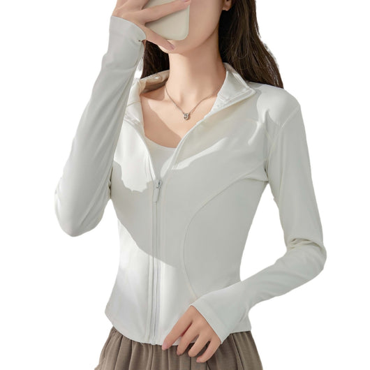 Chaqueta Deportiva para Yoga Mujer Manga Larga Protección Solar Ropa Outdoor - Image 5