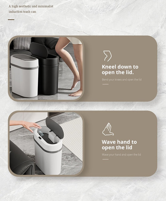 Basurero Inteligente Sellado Resistente al Agua y Humedad con Tapa Automática - Image 10