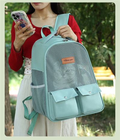 Mochila Transportadora Respirable para Mascotas - Gran Capacidad y Plegable - Image 18
