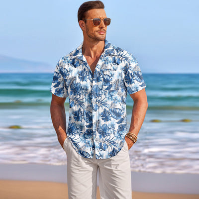 Camisa Cardigan Manga Corta para Hombre - Estilo Moderno y Versátil - Image 4