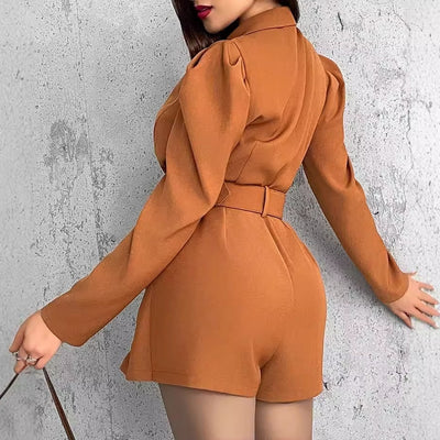 Jumpsuit Elegante con Mangas Princesa y Cinturón para Mujer - Image 9