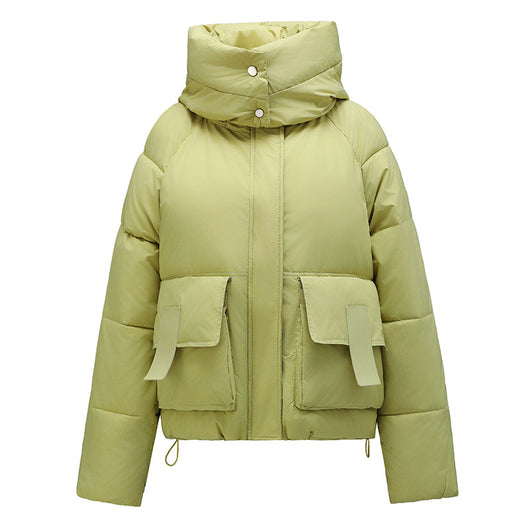 Chaqueta Acolchada de Plumas para Mujer con Capucha - Corta y Elegante - Image 5