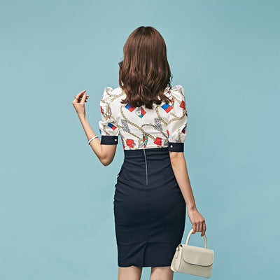Vestido Casual de Patchwork Estampado para Mujer - Image 7