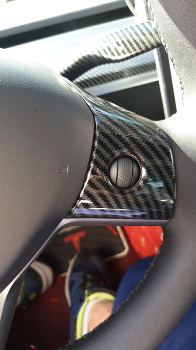 Set de 3 Piezas Decorativas para Volante Tesla Model 3 con Logo - Image 5