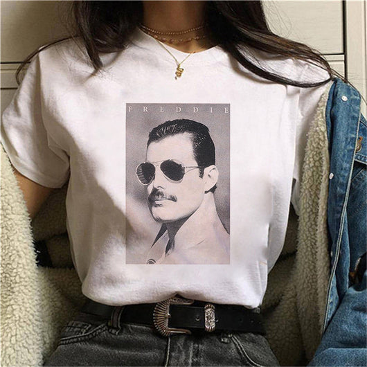 Camiseta Estampada Cuello Redondo Manga Corta para Mujer - Image 5