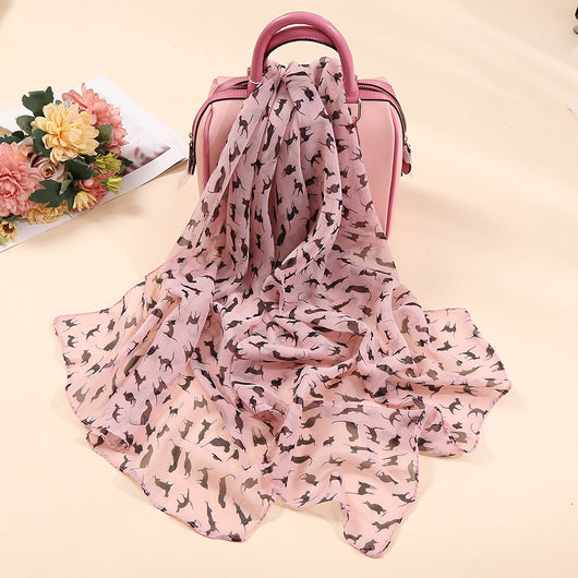 Pañuelo de Seda Estampado con Motivos Animales para Mujer - Image 9