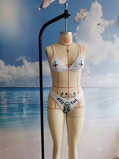 Bikini Realce Angel Demonio con Escote Pronunciado - Traje de Baño Dividido para Mujer - Image 10