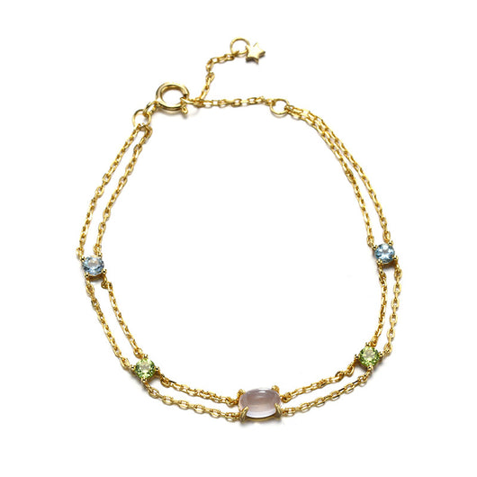 Pulsera de Cristal Natural de Doble Capa - Image 10
