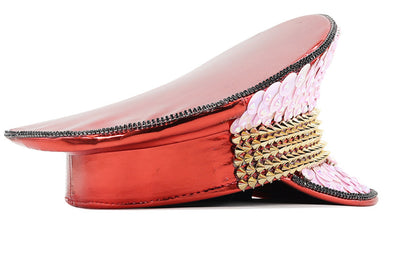 Gorra de Fiesta Rosa con Lentejuelas y Diamantes para Bodas y Eventos - Image 3