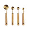 Conjunto de 4 Colheres Medidoras Douradas