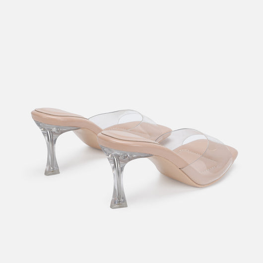 Sandalias de Tacón Alto con Tira al Tobillo y Diseño Transparente - Image 3