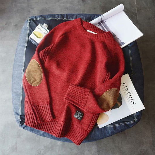 Suéter Retro Japonés de Color Sólido Estilo Coreano para Hombre - Image 4