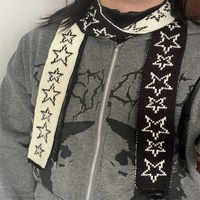 Bufanda Tejida con Estrellas para Otoño e Invierno - Image 3