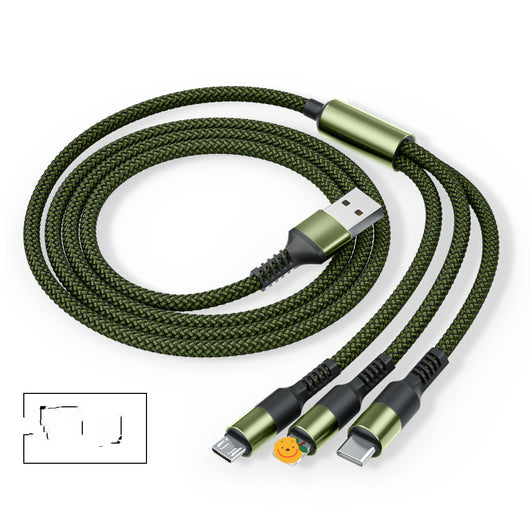 Cable de Carga Rápida Trenzado Nylon 3A - Conector Redondo Múltiple - Image 3