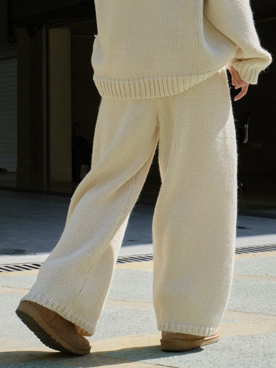 Pantalones de Lana Islandesa Gruesos Holgados Retro - Tejido Casual Cómodo - Image 32