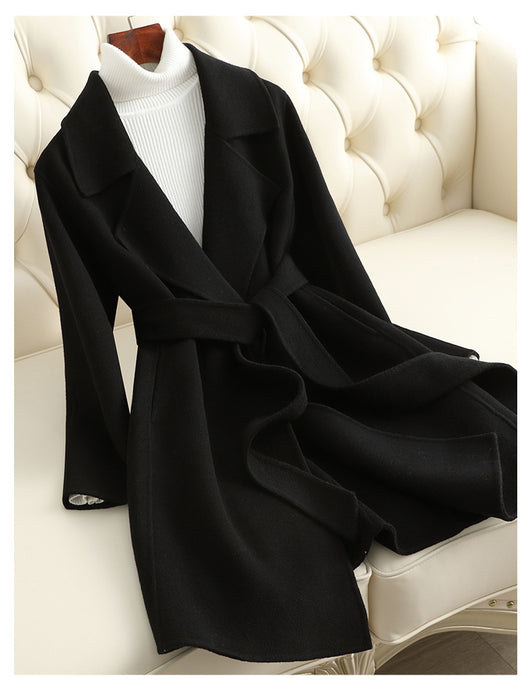 Abrigo Reversible de Cachemira Mediano para Mujer - Image 18