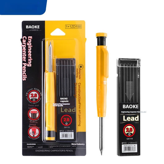 Lápiz de Carpintero Profesional con Cabeza Metálica y Mina Profunda de 28mm - Image 13