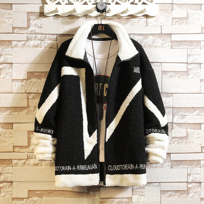 Chaqueta de Lana Cordero con Forro Polar para Hombre - Otoño e Invierno - Image 10