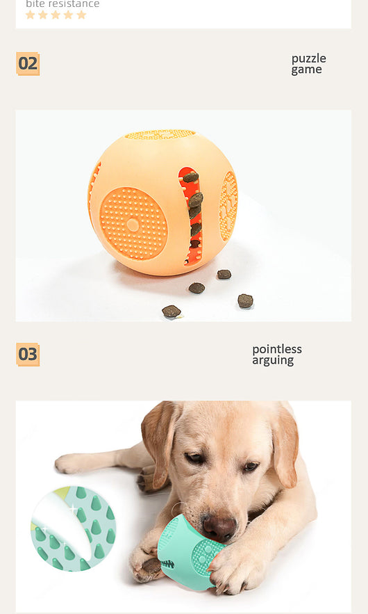 Pelota Interactiva para Perros y Gatos - Juguete Dispensador de Comida con Silicona Segura - Image 9