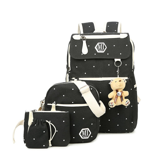 Mochila Canvas Estilo Coreano para Estudiantes de Secundaria