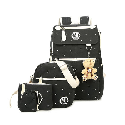 Mochila Canvas Estilo Coreano para Estudiantes de Secundaria