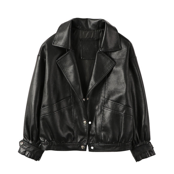 Traje Biker Oversize con Mangas Linterna y Solapa