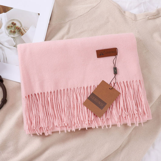 Bufanda de Imitación Cachemira en Colores Sólidos para Mujer - Image 16