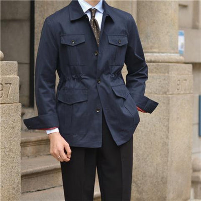 Chaqueta Casual Retro de Solapa - Abrigo Versátil para Hombre - Image 2