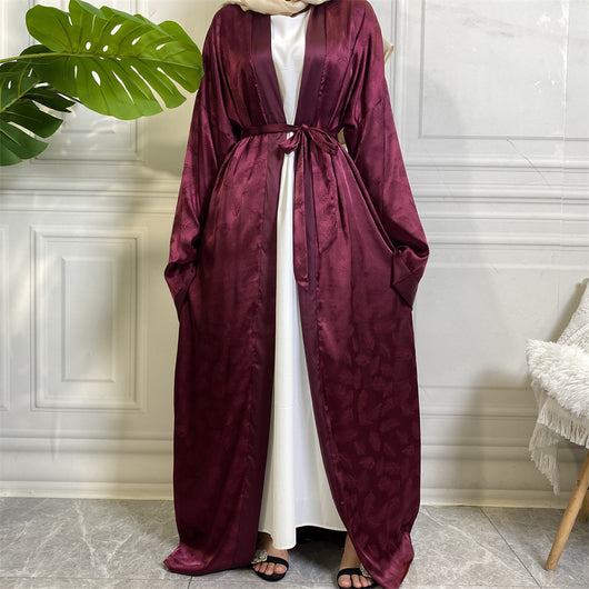 Bata Cardigan de Satén Estampado - Image 11