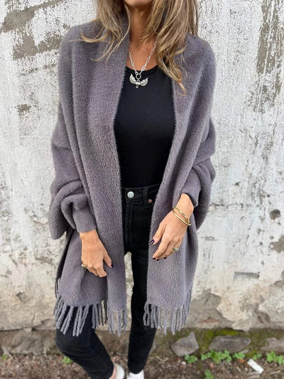 Cardigan Tejido para Mujer con Mangas Murciélago y Diseño de Borlas - Saco Suelto y Elegante - Image 11