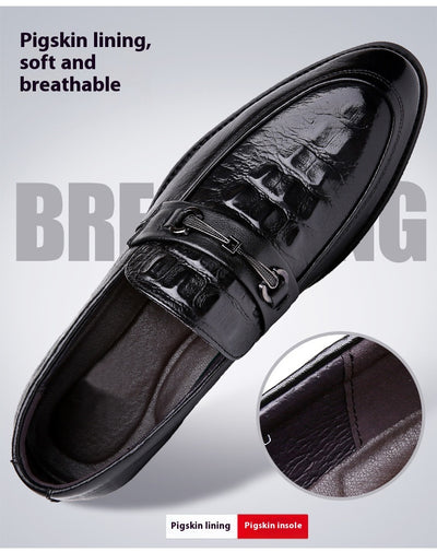 Zapatos de Cuero Cowhide Estilo Coreano Talla 36 - Punta Aguda Transpirables para Hombre - Image 25
