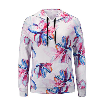 Playera Floral con Capucha y Manga Larga para Mujer - Image 13