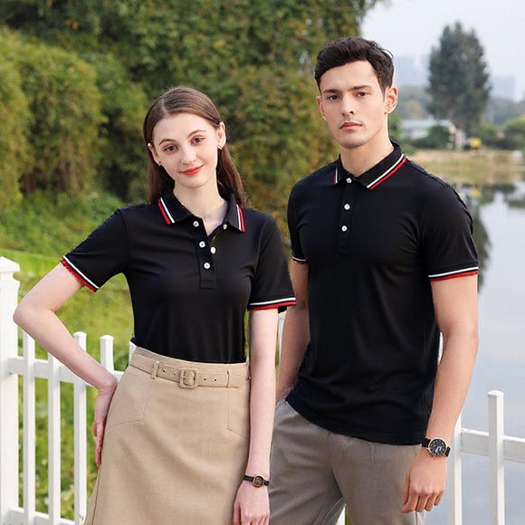 Polo Clásico de Rayas con Cuello Solapa - Manga Corta