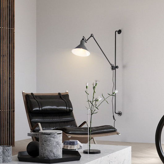 Lámpara de Pared Articulada con Protección Ocular y Enchufe - Image 17