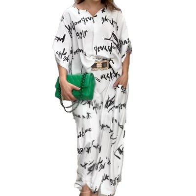 Conjunto de Pantalón Estampado con Letras para Mujer - Image 8