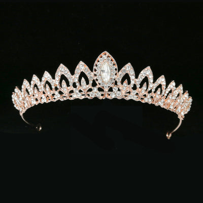 Diadema de Novia con Cristales Ojo de Caballo - Joyería Nupcial Europea y Americana - Image 3